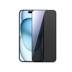 Joyroom 2,5D zaščiteno steklo Dustproof s črnim okvirjem za iPhone 15 Plus/16 Plus