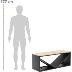 Hillvert Stojalo za drva s klopjo 104 x 35 x 41 cm