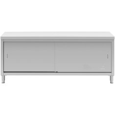 Royal Catering Delovna miza s centralnim delovnim pultom in omaro s drsnimi vrati 200 x 60 x 85,5 cm