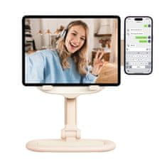 BASEUS Nastavljiv stojalo za tablico in telefon Seashell Series roza