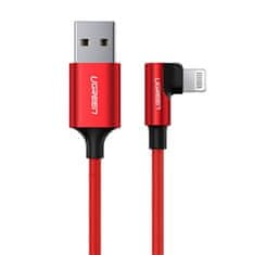 Ugreen Kabel za iPhone Lightning - USB-A MFi 2,4 A, 1 m, rdeč
