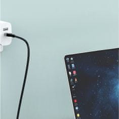 DUDAO Kabel USB - USB-C za hitro polnjenje, PD 66 W, 1 m, črn