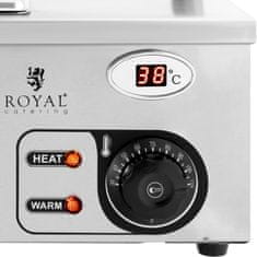 Royal Catering Bemar grelnik za jedi, grelni pult z zaščitnim pokrovom 3 x GN 1/2 2000 W