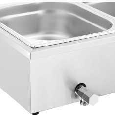 Royal Catering Bemar grelnik za jedi, grelni pult z zaščitnim pokrovom 3 x GN 1/2 2000 W