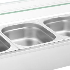 Royal Catering Bemar grelnik za jedi, grelni pult z zaščitnim pokrovom 3 x GN 1/2 2000 W