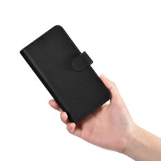 iCARER Usnjen etui za Samsung Galaxy S23 Wallet Case črn