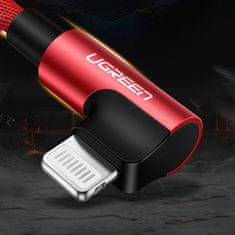 Ugreen Kabel za iPhone Lightning - USB-A MFi 2,4 A, 1 m, rdeč