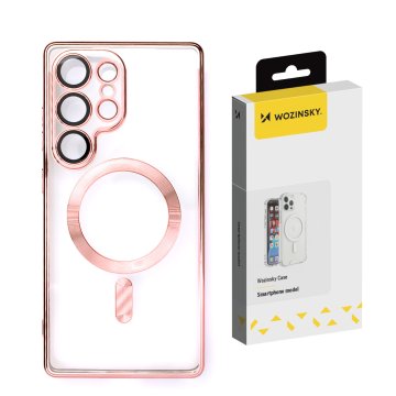 WOZINSKY Etui pokrowiec na Samsung Galaxy S24 FE Electroplated Magsafe - roza