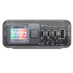 AceFast Napajalna postaja PD 218W GaN z 4 vrati 3x USB-C + USB-A siva