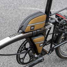 ROCKBROS Torba sakwa trójkątna na ramę rowerową 0.3l - brązowa