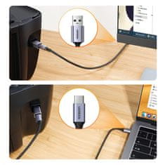 Ugreen Adapter, vtičnica USB-C na USB-B za tiskalnik diska - siva
