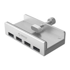 Orico MH4PU razdelilnik za namestitev na monitorjevo stojalo, 4x USB-A - srebrna
