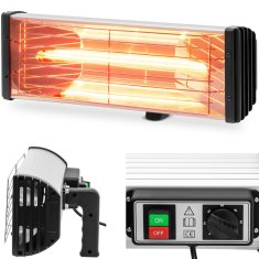 MSW Infrardeči žarek za delavnico, lakirniška lampa za karoserijo 30-100 °C, 1000 W