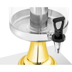 Royal Catering Dispenser za hlajenje sokov in pijač za bife, 8 l, zlata