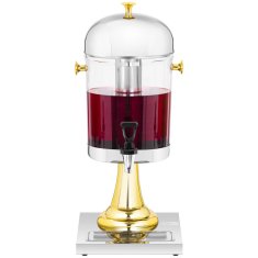 Royal Catering Dispenser za hlajenje sokov in pijač za bife, 8 l, zlata