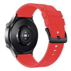 HURTEL Silikonski pas za uro Huawei Watch GT 2/3/4/2 Pro/3 Pro/4 Pro/GT 2e 46 mm – rdeč