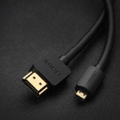 Ugreen Kabel za avdio in video microHDMI - HDMI 2.0 1 m črn
