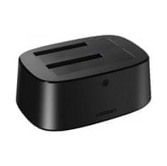 Ugreen Docking postaja za diske SATA 2,5'' 3,5'' SSD HHD z USB 3.0 napajalnik EU - črna