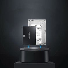 Ugreen Docking postaja za diske SATA 2,5'' 3,5'' SSD HHD z USB 3.0 napajalnik EU - črna