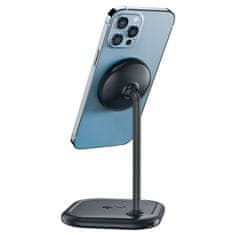 AceFast 2v1 Brezžični polnilnik Qi 15 W in stojalo za iPhone in Apple AirPods E6 črn