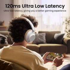 Ugreen HiTune Max5 brezžične slušalke z hibridnim ANC za zmanjšanje hrupa, bele