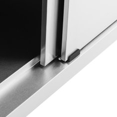 Royal Catering Delovni pult s omarico in drsnimi vrati 150 x 70 x 85 cm