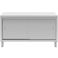 Royal Catering Delovni pult s omarico in drsnimi vrati 150 x 70 x 85 cm