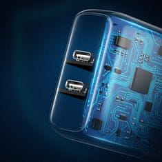 Ugreen Mrežni polnilnik za telefon 2x USB-C 40 W Power Delivery, bel