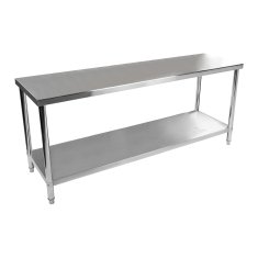 Royal Catering Delovni pult iz jekla s polico 200x60cm