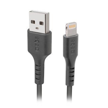 SBS Kabel z certifikatom MFi USB-A - iPhone Lightning 1 m - črn