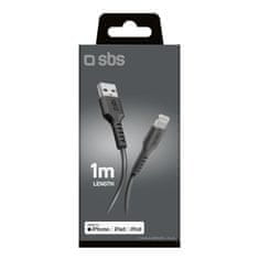 SBS Kabel z certifikatom MFi USB-A - iPhone Lightning 1 m - črn