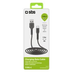 SBS Kabel USB-A - USB-C 1,5 m - črn