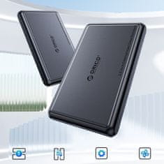 Orico Torba za disk DDL25-C3 2,5'' HDD / SSD USB-C 5 Gb/s – črna