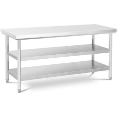Royal Catering Delovni pult, jeklen, 2 police, 180 x 60 cm