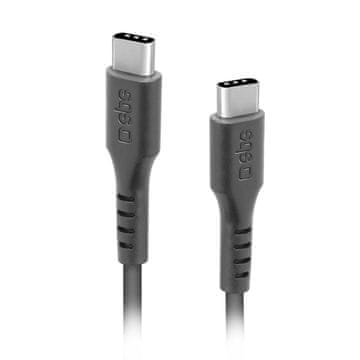 SBS Kabel USB-C - USB-C 3 m - črn