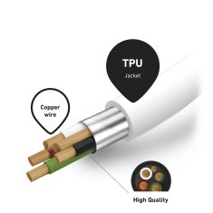 SBS Kabel z MFi USB-C certifikatom - iPhone Lightning 1 m - bel