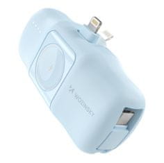 WOZINSKY Mini powerbank 5000mAh 15W iPhone Lightning in polnilnik za Apple Watch - modra