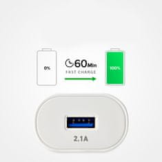 SBS USB-A omrežni polnilnik 10 W – bel