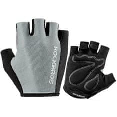 ROCKBROS Kolesarske rokavice brez prstov, velikost L, sive
