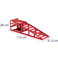MSW Avtomobilska rampa z dvigalom do 2000 kg - komplet 2 kosov.