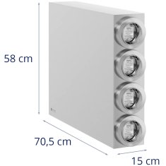 Royal Catering Dispenser za enkratne skodelice z 4 dozorji STAL 81 - 89 mm