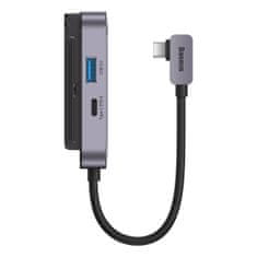 BASEUS 6v1 PadJoy HUB USB razdelilnik za tablico, pametni telefon USB-C HDMI SD TF temno siva