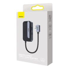BASEUS 6v1 PadJoy HUB USB razdelilnik za tablico, pametni telefon USB-C HDMI SD TF temno siva