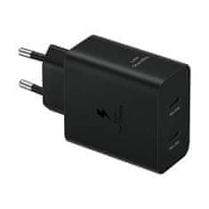 Samsung Mrežni polnilnik Samsung Power Adapter Duo 2x USB-C 50W - črn