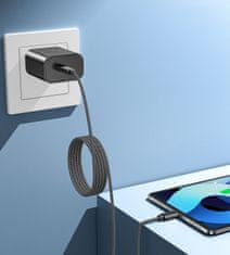 Choetech USB-C kabel 240 W PD 3.1 z magnetnim organizatorjem 1,2 m – črn