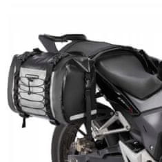 ROCKBROS Dvojna vodotesna torba za motorno kolo, dve torbi, velika prostornina 60 l, siva