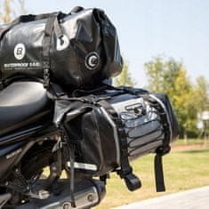 ROCKBROS Dvojna vodotesna torba za motorno kolo, dve torbi, velika prostornina 60 l, siva