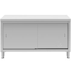 Royal Catering Delovni pult s predalom in drsnimi vrati 150 x 60 x 85 cm