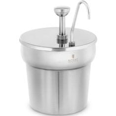 Royal Catering Dispenser za kečap z črpalko, jeklen, 6,6 l