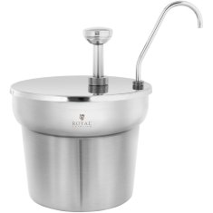 Royal Catering Dispenser za kečap z črpalko, jeklen, 6,6 l